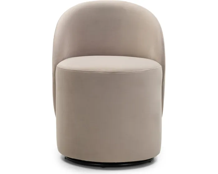 Otočné designové křeslo Enzo velur krémové