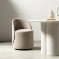 Otočné designové křeslo Enzo velur krémové