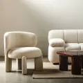 Designové křeslo Elaine boucle béžové