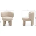 Designové křeslo Elaine boucle béžové