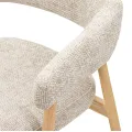 Designová jídelní židle Giovani z masivu béžová