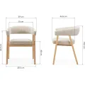 Designová jídelní židle Giovani z masivu béžová