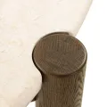 Kulatý jídelní stůl Bruna 150 cm z masivu dub mocha/krémový mramor
