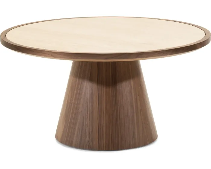 Konferenční stolek Kyoto 80 cm travertin/ořech