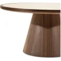 Konferenční stolek Kyoto 80 cm travertin/ořech