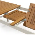 Rozkládací zahradní stůl Porticato 211/300 cm z masivu akáciové dřevo béžový/hnědý