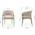 Designová čalouněná jídelní židle Umbra béžová