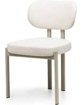 Designová jídelní židle Flare krémová/béžová