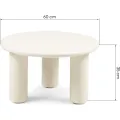 Konferenční stolek Blair 60 cm krémový