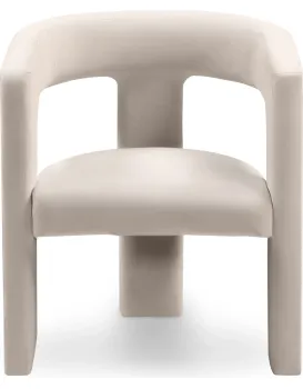 Designové křeslo Lory samet béžové