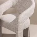 Designové čalouněné jídelní křeslo Nuria béžovokrémové