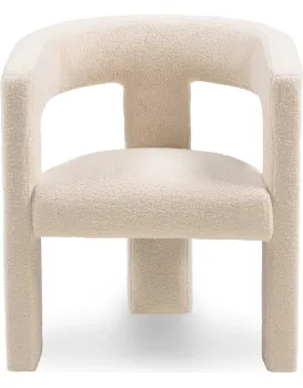 Designové křeslo Lory bouclé béžové