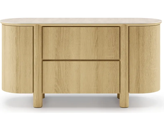Komoda Segretto 160 cm travertin/dub přírodní