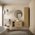 Vysoká závěsná koupelnová skříňka Avila 38 cm dub Cremona Torro