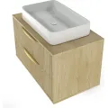 Závěsná skříňka pod umyvadlo Avila s deskou 80 cm dub Cremona Torro