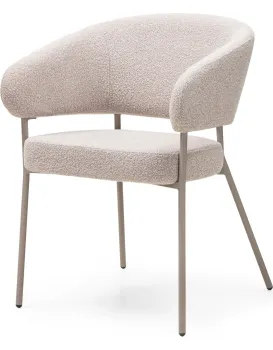 Jídelní křeslo Lamu bouclé béžové