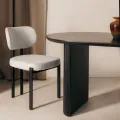 Designová jídelní židle Flare šedo-béžová/černá