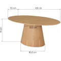 Jídelní stůl SOLAN 160 cm dub přírodní