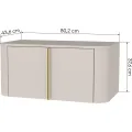 Závěsná skříňka pod umyvadlo Bassa 80 cm kašmír/zlatá
