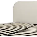 Dvoulůžková čalouněná postel Lumi 160x200 s roštem a úložným prostorem béžová