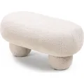 Designový taburet Fragola 90 cm bouclé světle béžový
