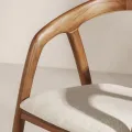 Jídelní židle Sande z masivu hnědá/krémová