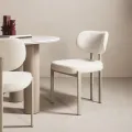 Designová jídelní židle Flare krémová/béžová
