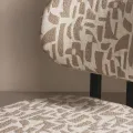 Designová jídelní židle Flare krémová/černá