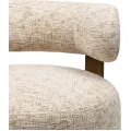 Designové křeslo Dolce béžovo-šedé/ořech