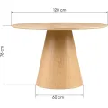 Jídelní stůl Stella 120 cm přírodní hnědý
