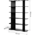 Knihovna Rheo 120 cm černá