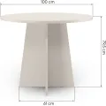 Kulatý jídelní stůl Merlo 100 cm kašmírový