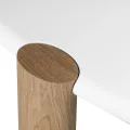 Konferenční stolek Floe 125 cm bílý/ořech