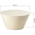 Konferenční stolek Eclipso 60 cm krémově-bílý