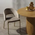 Jídelní židle Jazz béžová/zlatá