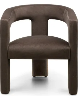 Designové křeslo Lory samet čokoládové