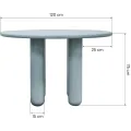 Jídelní stůl Suri 120 cm modrošedý