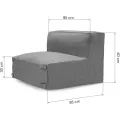 Středový modul zahradní pohovky Vacuum 85 cm šedý
