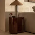 Noční stolek Vena 52 cm vínově-hnědý