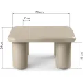 Konferenční stolek Cherry 70 cm tmavě béžový