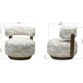 Designové křeslo Dolce krémové/ořech