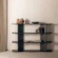 Nízká knihovna Rheo 160 cm černá