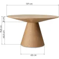 Jídelní stůl KIRUNA 137 cm dub přírodní