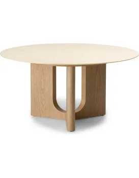 Konferenční stolek Klimt 90 cm travertin/dub přírodní