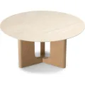 Konferenční stolek Klimt 90 cm travertin/dub přírodní