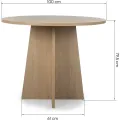 Kulatý jídelní stůl Merlo 100 cm dub Cremona Torro