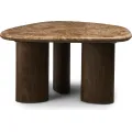 Konferenční stolek Essence 75 cm ořech tmavý/mramor