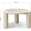 Konferenční stolek Noemi 66 cm světle béžový/mramor