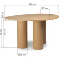 Jídelní stůl Vesper 140 cm dub přírodní
