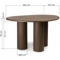 Jídelní stůl Vesper 140 cm ořech tmavý